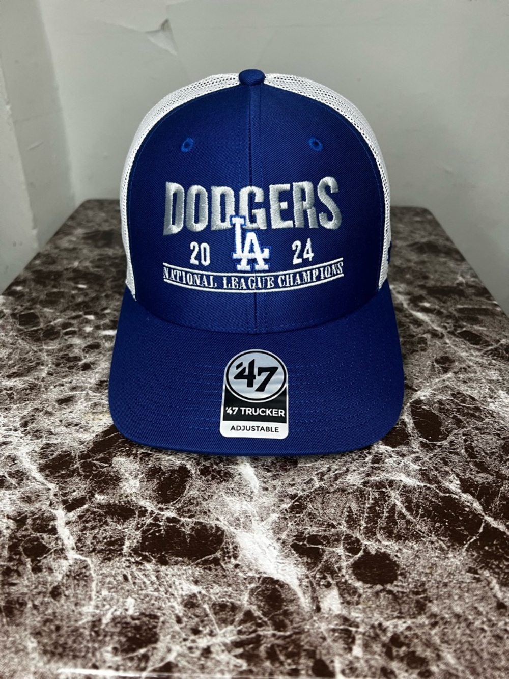 '47 Los Angeles Dodgers Royal Blue Trucker Hat - National League Champions